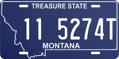 MT license plate 115274T