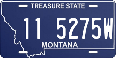 MT license plate 115275W