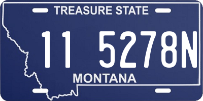 MT license plate 115278N
