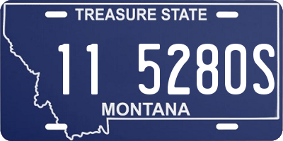 MT license plate 115280S