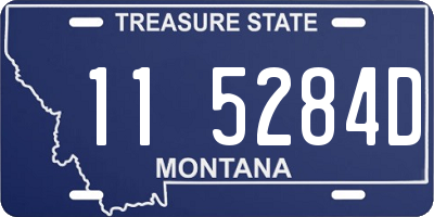 MT license plate 115284D
