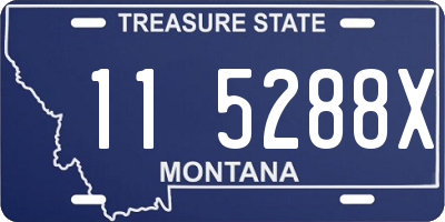 MT license plate 115288X