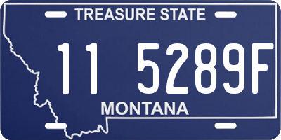 MT license plate 115289F