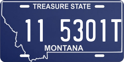 MT license plate 115301T