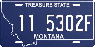 MT license plate 115302F