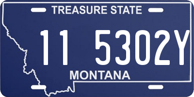 MT license plate 115302Y