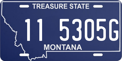 MT license plate 115305G