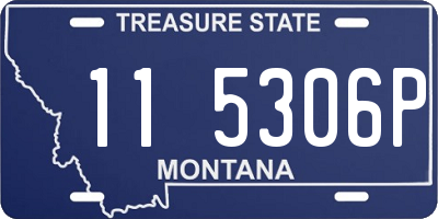 MT license plate 115306P