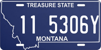 MT license plate 115306Y