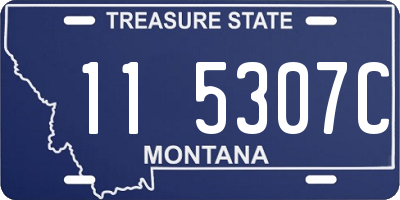 MT license plate 115307C