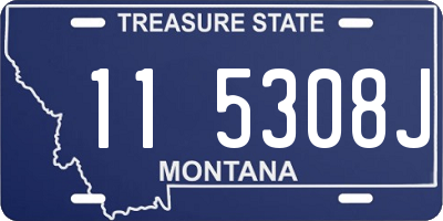 MT license plate 115308J