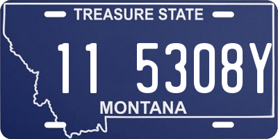 MT license plate 115308Y