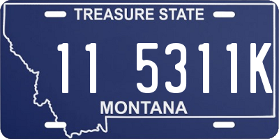 MT license plate 115311K
