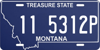 MT license plate 115312P