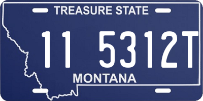 MT license plate 115312T