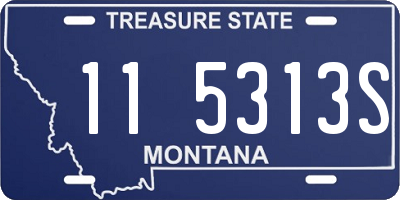 MT license plate 115313S