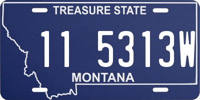 MT license plate 115313W