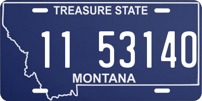 MT license plate 115314O