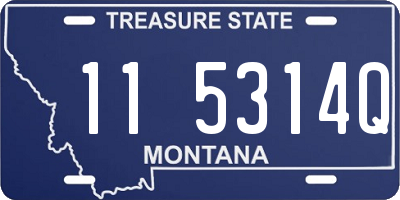 MT license plate 115314Q