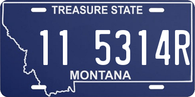 MT license plate 115314R