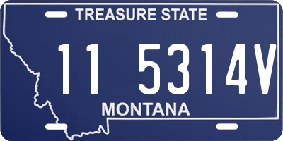 MT license plate 115314V