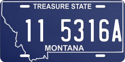 MT license plate 115316A