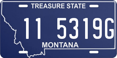 MT license plate 115319G
