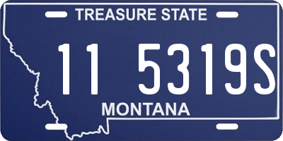 MT license plate 115319S
