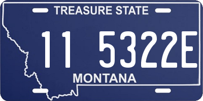 MT license plate 115322E