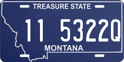 MT license plate 115322Q