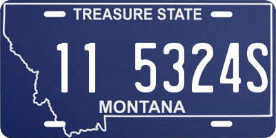 MT license plate 115324S