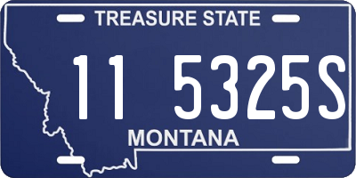 MT license plate 115325S