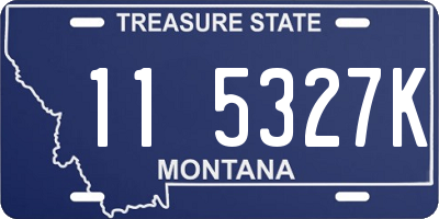 MT license plate 115327K