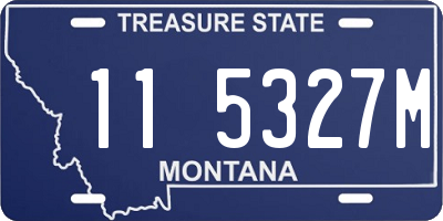 MT license plate 115327M