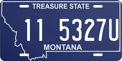 MT license plate 115327U
