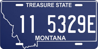 MT license plate 115329E