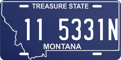 MT license plate 115331N