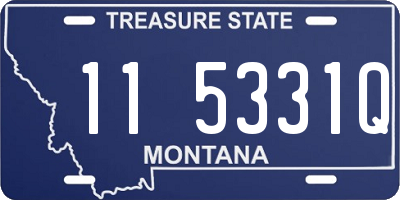 MT license plate 115331Q