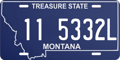 MT license plate 115332L