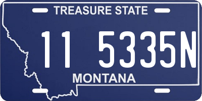 MT license plate 115335N