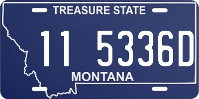 MT license plate 115336D