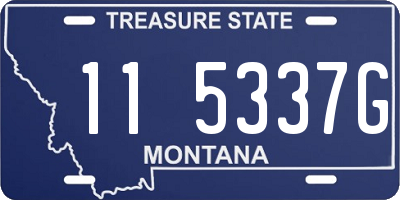 MT license plate 115337G