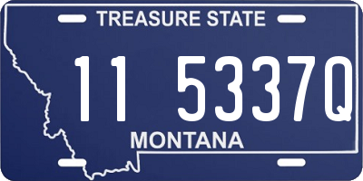 MT license plate 115337Q
