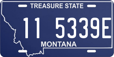 MT license plate 115339E