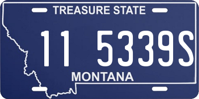 MT license plate 115339S