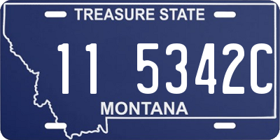 MT license plate 115342C