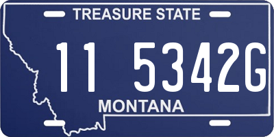 MT license plate 115342G