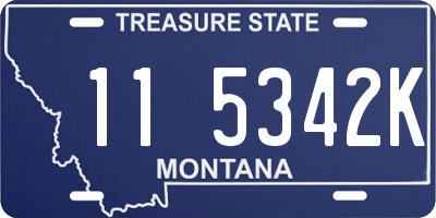 MT license plate 115342K
