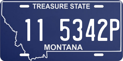 MT license plate 115342P