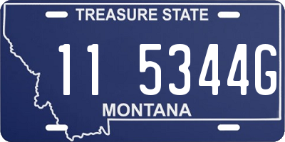 MT license plate 115344G